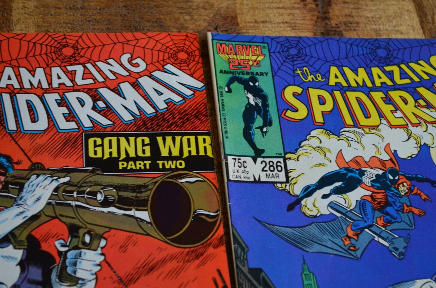 Amazing Spider-Man #284-288 Marvel Comic Book Lot of 5 VF 7.5 Gang War