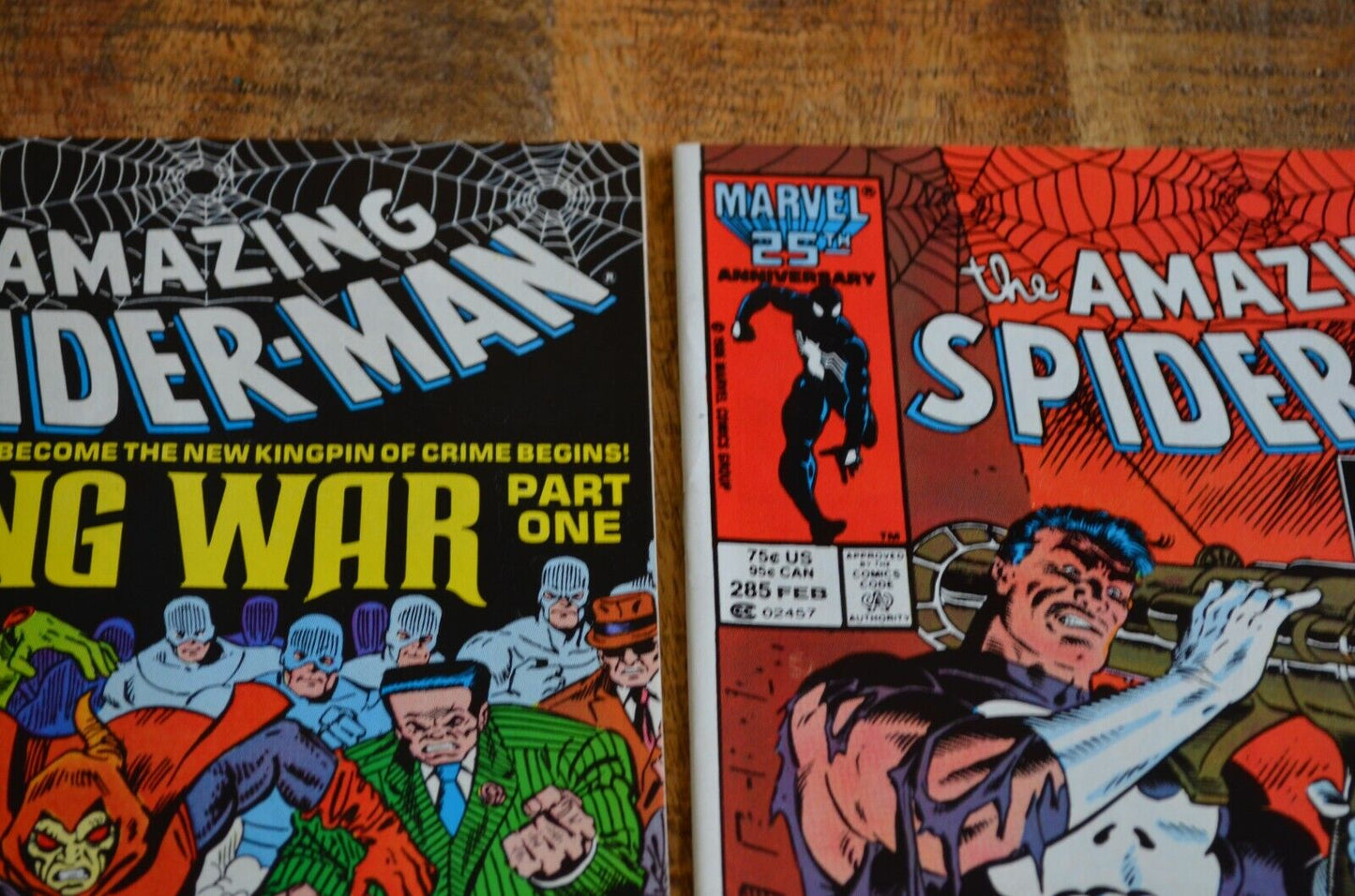 Amazing Spider-Man #284-288 Marvel Comic Book Lot of 5 VF 7.5 Gang War