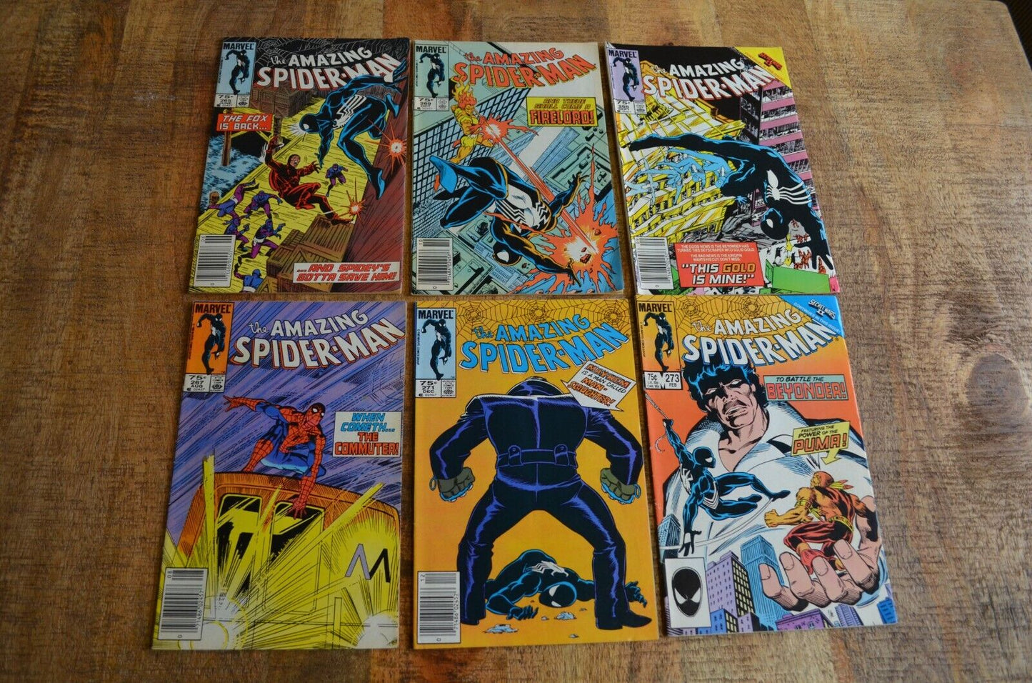 Amazing Spider-Man #265 267-269 271 273 Marvel Comic Book Lot of 6 FN 6.5