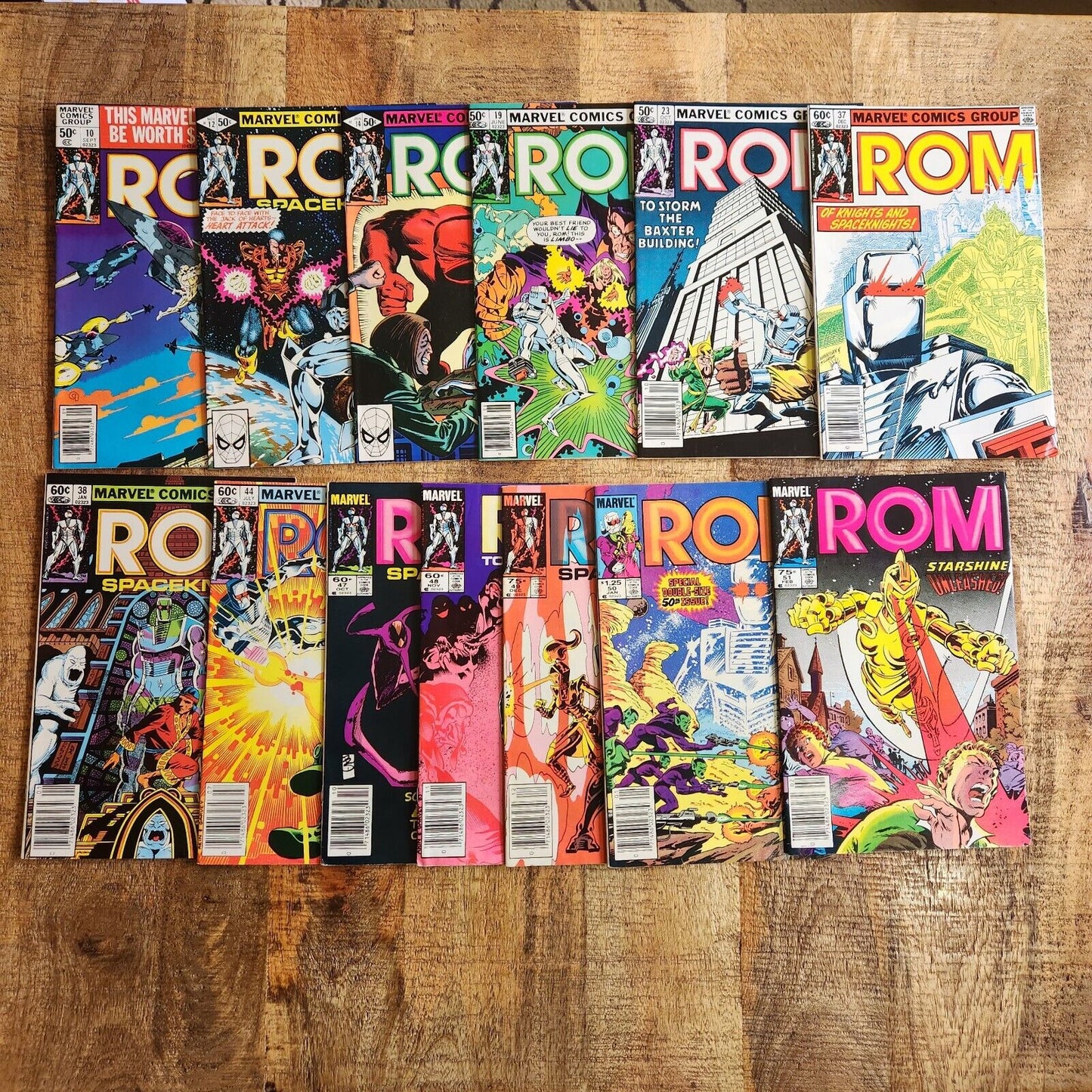 ROM #10 12 14 19 23 37 38 44 47-51 Space Hero Marvel Comics Lot of 13 VF 8.0