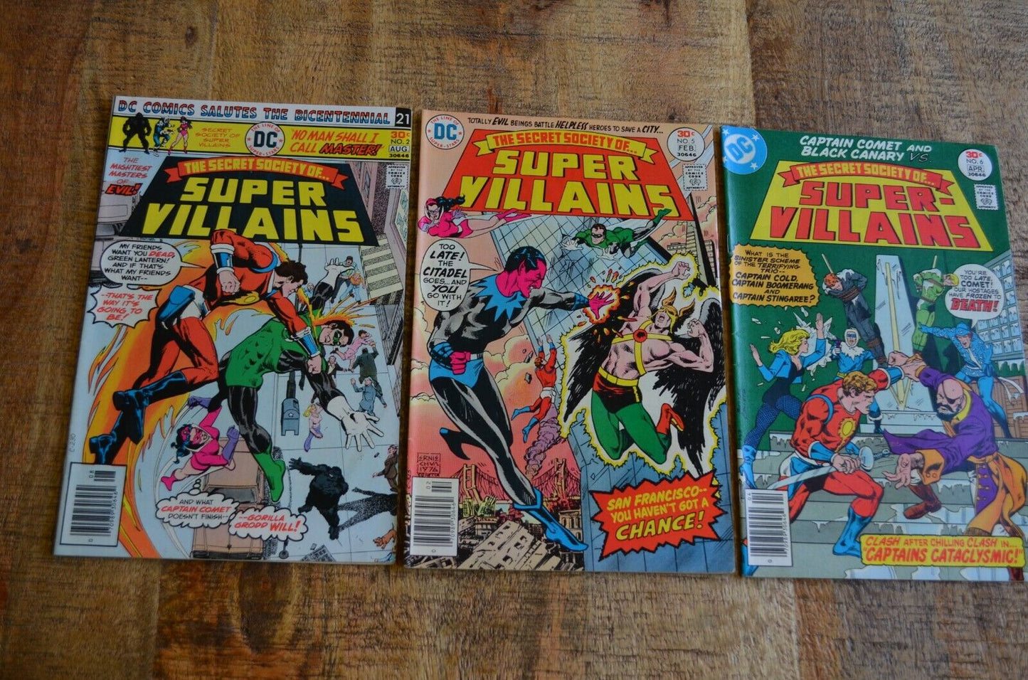 Secret Society of Super Villains #2 5 6 (DC, 1976-77) Comic Books Lot of 3 VF-