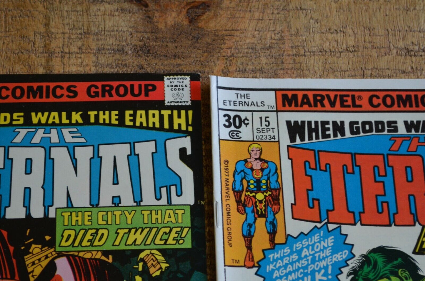 Eternals #10 15 (Marvel Comics, 1977) Comic Books Lot of 2 NM-