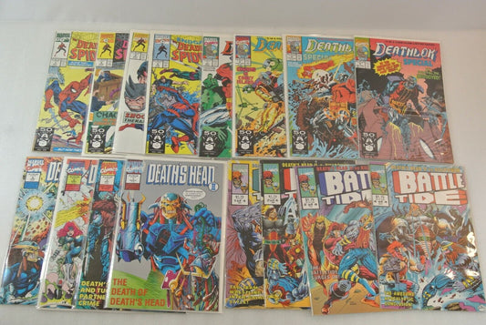 Deathlok Death's Head Battle Tide Foes of Spider-Man Marvel Comics Lot of 16