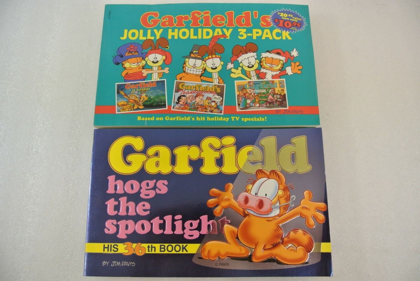 Garfield Lot of 6 Classic Comic Strip Books Bigger Than Life Hams It Up Holidays