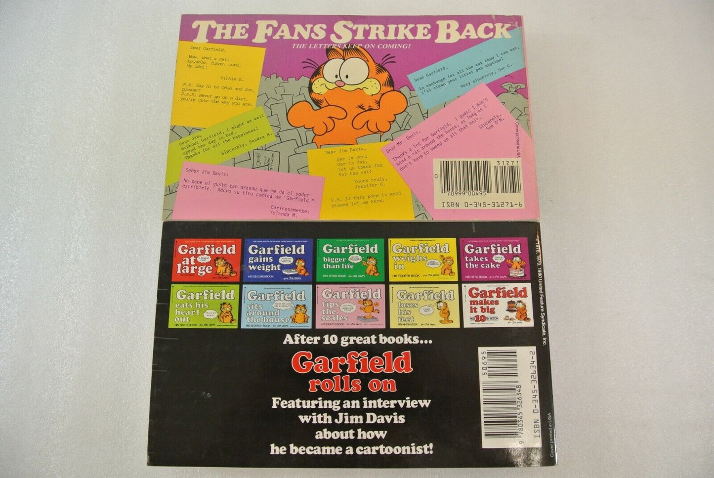 Garfield Lot of 6 Classic Comic Strip Books Bigger Than Life Hams It Up Holidays