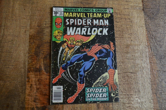 Marvel Team-Up #55 Spider-Man Adam Warlock Comic Book 1977 VF 7.5