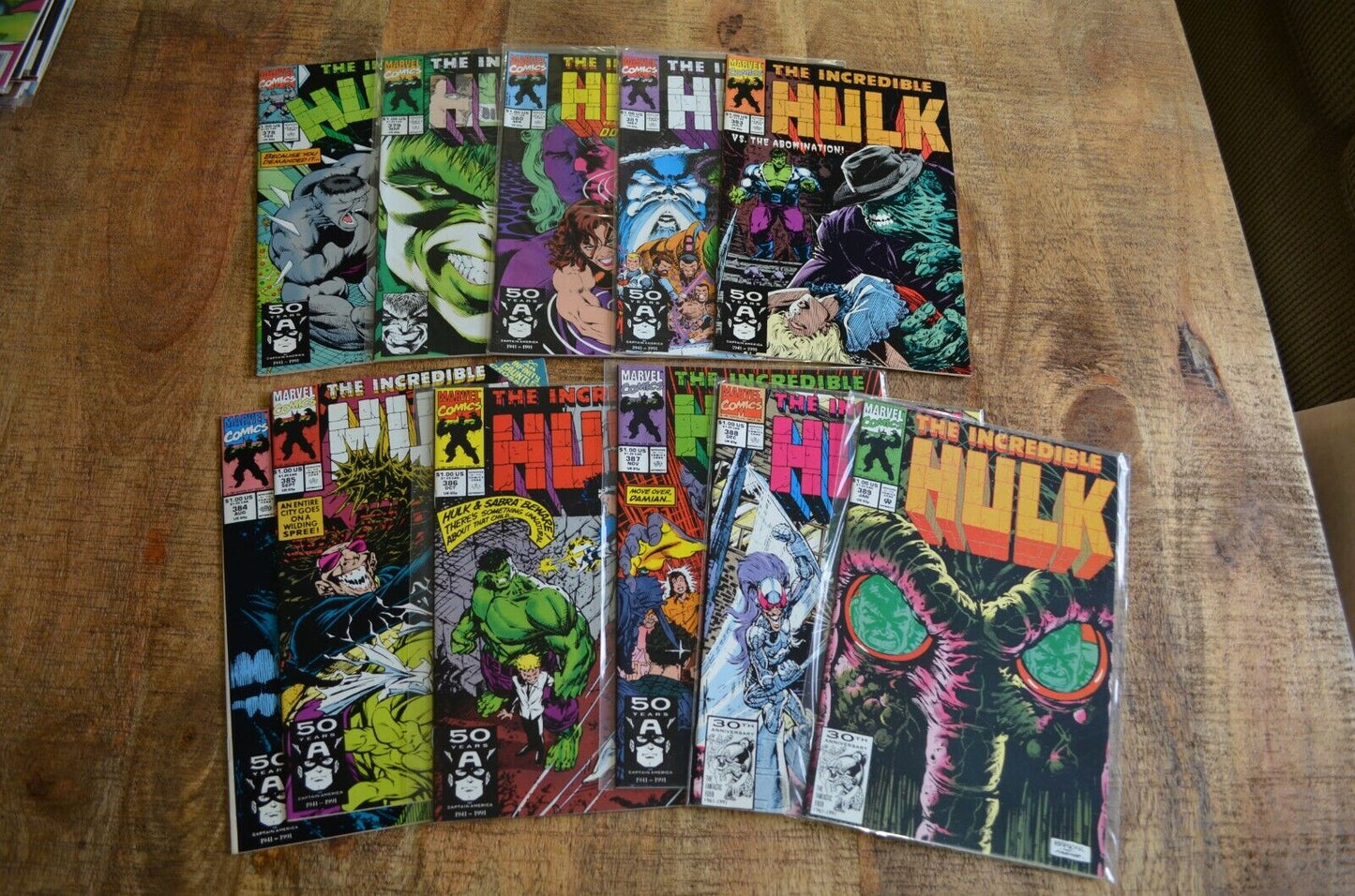 Incredible Hulk #378-381 383-389 (Marvel, 1991-92) Comic Books NM 9.2 Lot of 11