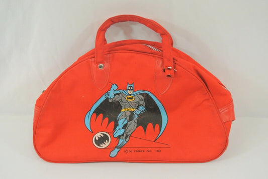 Batman Handbag Duffle Red Kids Pouch Doctor DC Comics 1982 15x9x5" Vtg