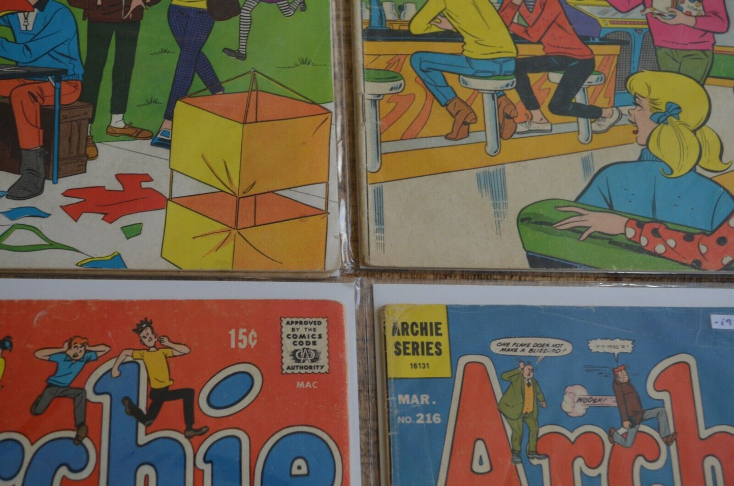 Archie #167 173 182 190 203 216 (Archie Comics, 1966-1972) Lot of 6 GD/VG