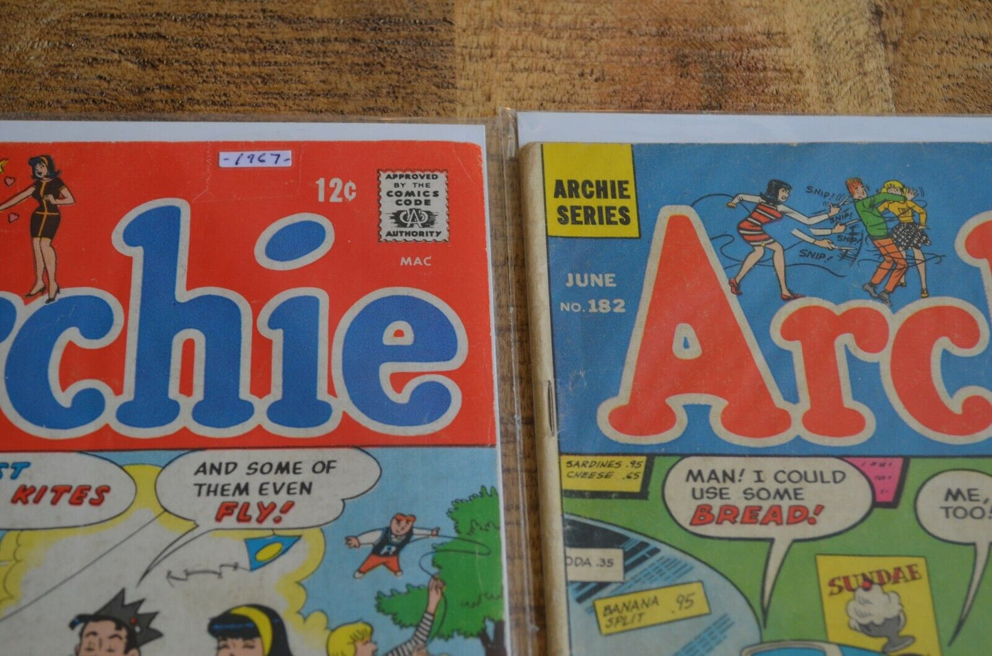 Archie #167 173 182 190 203 216 (Archie Comics, 1966-1972) Lot of 6 GD/VG