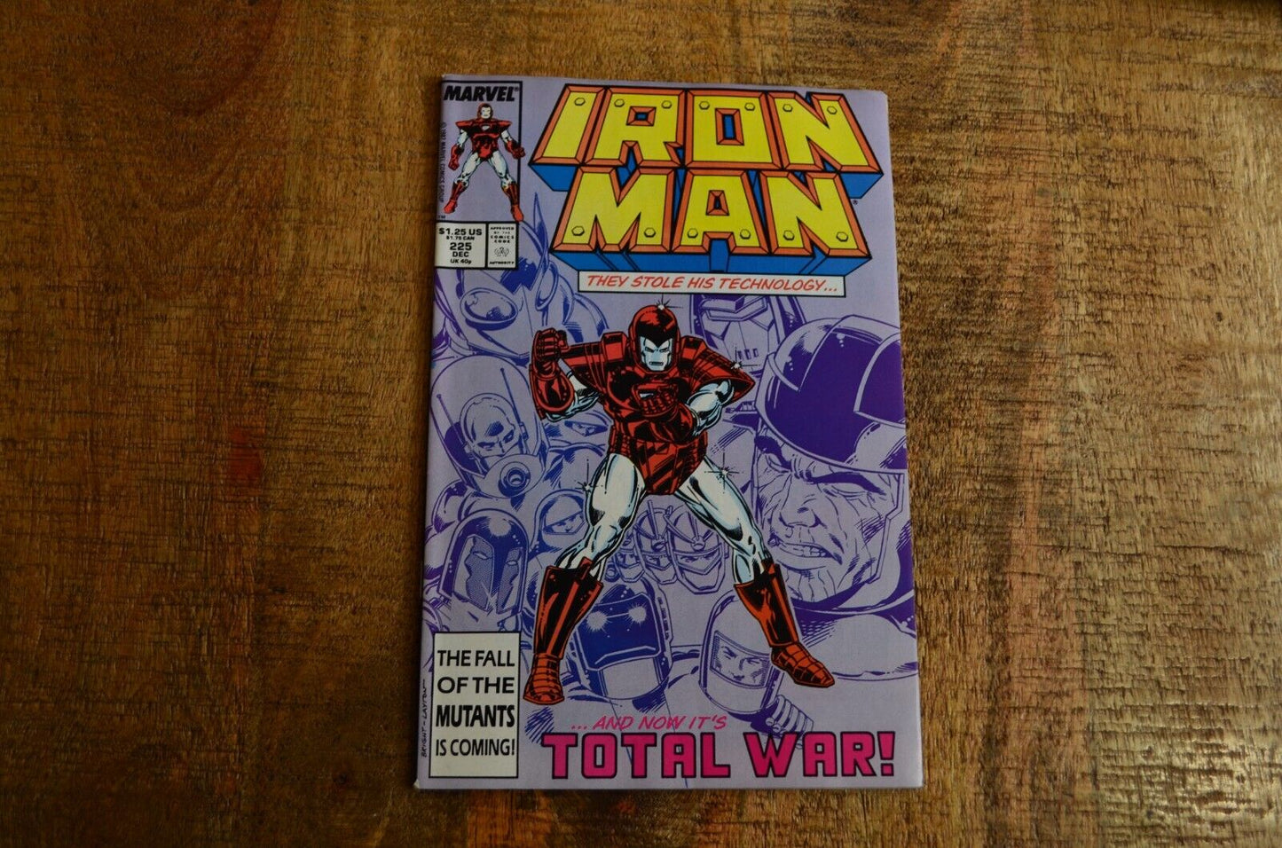 Invincible Iron Man #225 Marvel Comic Book December 1987 VF+ 8.5