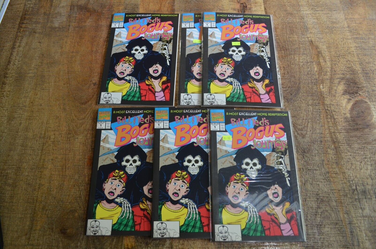 Bill & Ted's Bogus Journey #1 x 6 Copies (Marvel, 1991) Comic Books NM- 9.0