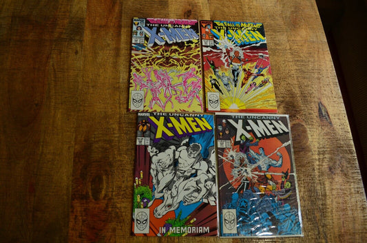 Uncanny X-Men #226 227 228 229 Marvel Comic Book Lot of 4 VF+ 8.5