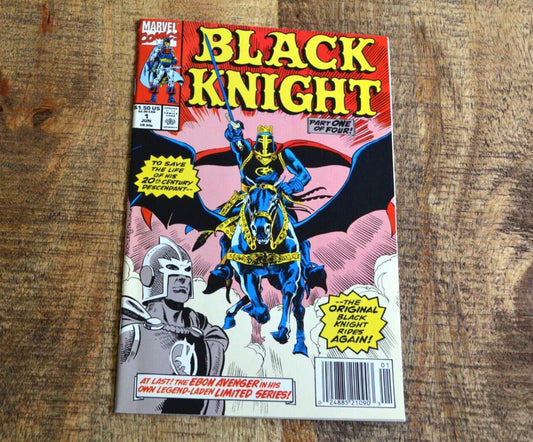 Black Knight #1 Marvel Comic Book 1990 NM- 9.0 Hawkeye Captain America App