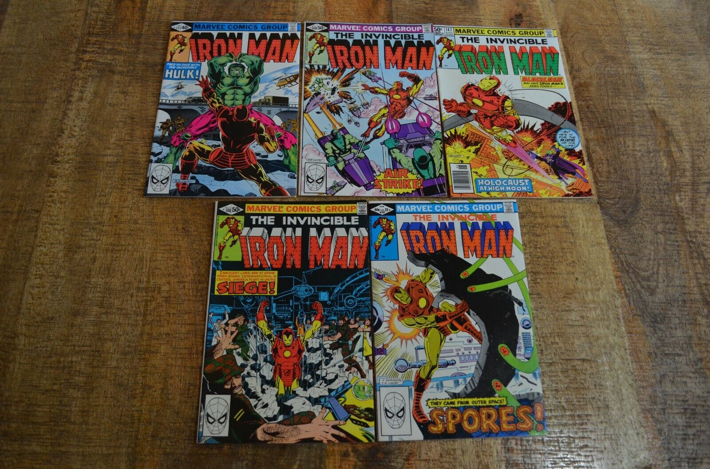 Iron Man #131 140 147 148 157 Marvel Comics 1980-1982 Lot of 5 VF/VF+