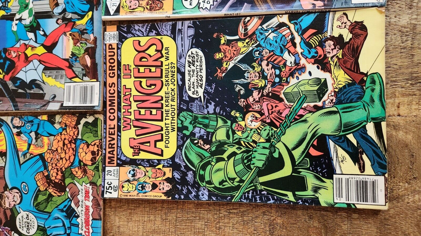 What If #11 17 19 20 21 Spider-Man Avengers Marvel Comic Book Lot of 5 FN 6.0