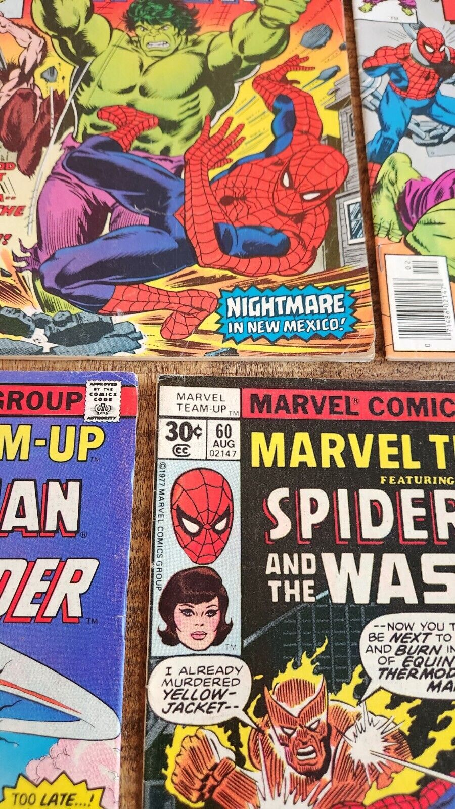 Marvel Team-Up #50 53 54 55 58 60 63 Spider-Man Hulk Wasp Comic Book Lot of 7