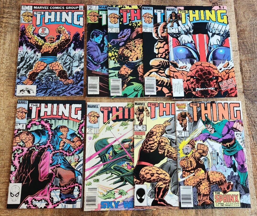 The Thing #1 2 4 6 7 8 14 24 34 Marvel Comic Book Lot of 9 VF- 7.5 Rhino App