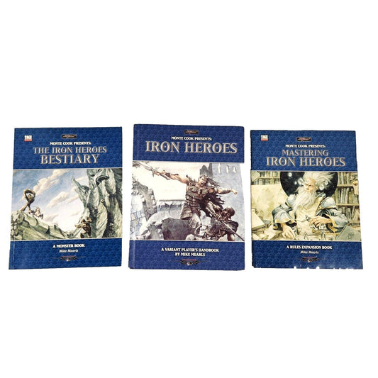 Iron Heroes RPG Rulebooks Monte Cook Monster Rules Expansion Variant Players LOT