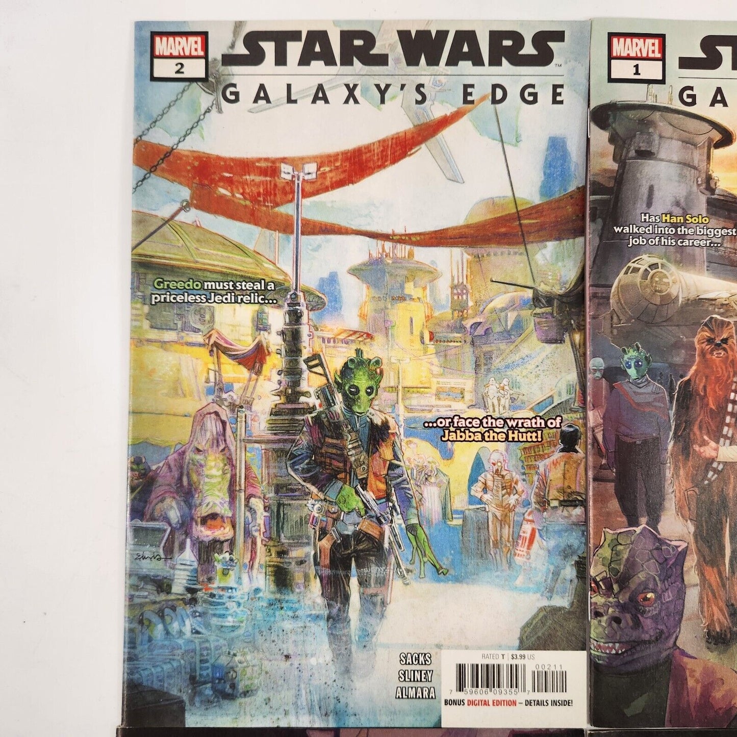 Star Wars Galaxy's Edge #1 2 4 5 Comic Book Lot NM- Marvel Greedo Han Solo App