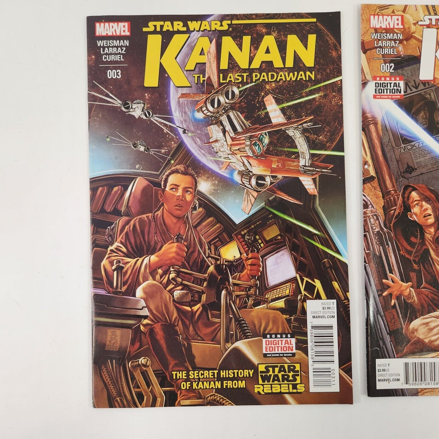 Star Wars Kanan #1-3 The Last Padawan Rebels Comic Book Lot VF to VF+ Marvel