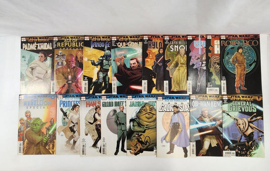 Star Wars Age of Republic/Resistance/Rebellion Comic Book Lot of 17 VF+ Marvel