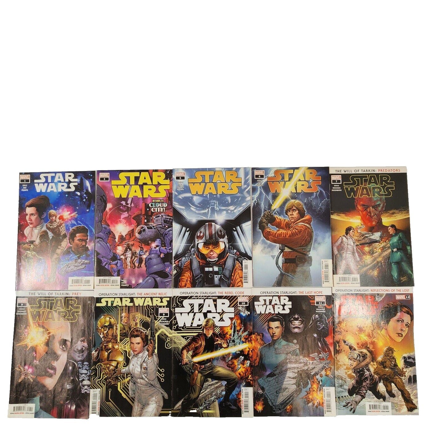 Star Wars (2020) #1 #3 #5-12  Comic Book Lot of 10 VF Marvel