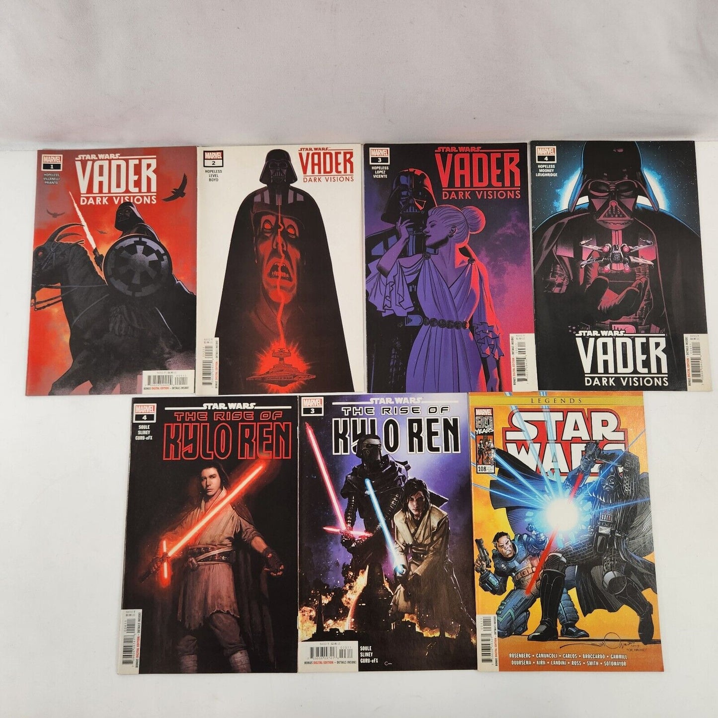 Star Wars #108 Vader Dark Visions #1-4 Rise of Kylo Ren #3+4 Comic Book Lot VF