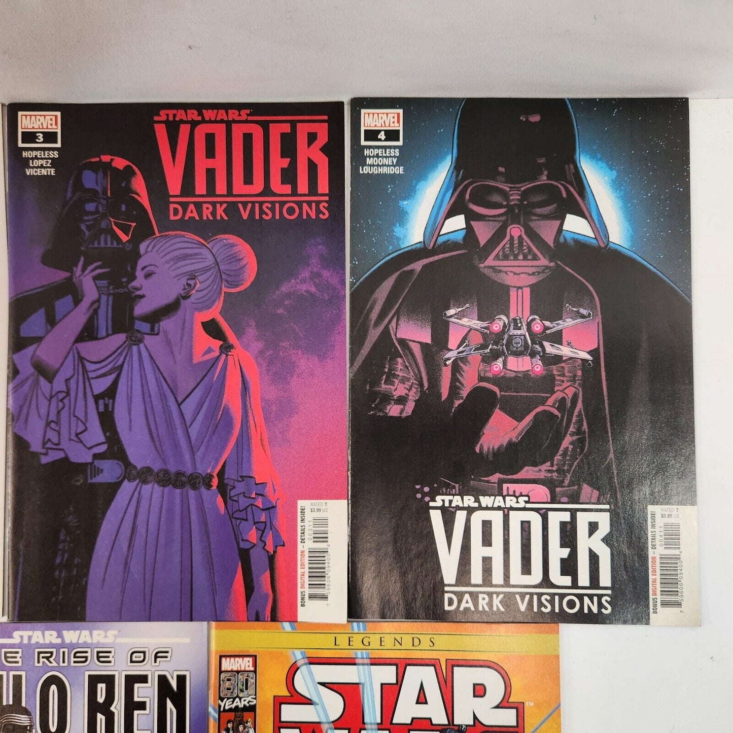 Star Wars #108 Vader Dark Visions #1-4 Rise of Kylo Ren #3+4 Comic Book Lot VF