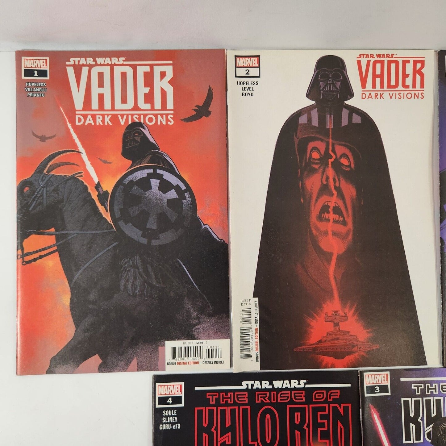 Star Wars #108 Vader Dark Visions #1-4 Rise of Kylo Ren #3+4 Comic Book Lot VF