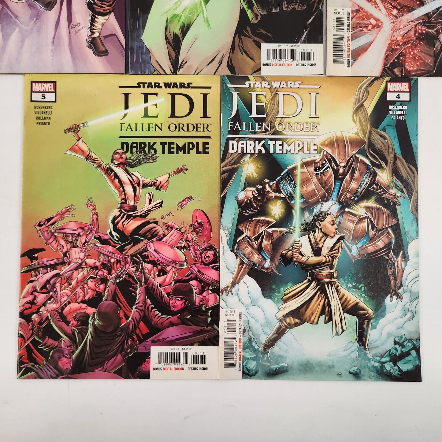 Star Wars Jedi Fallen Order Dark Temple #1-5 Comic Book Lot 2019 Marvel