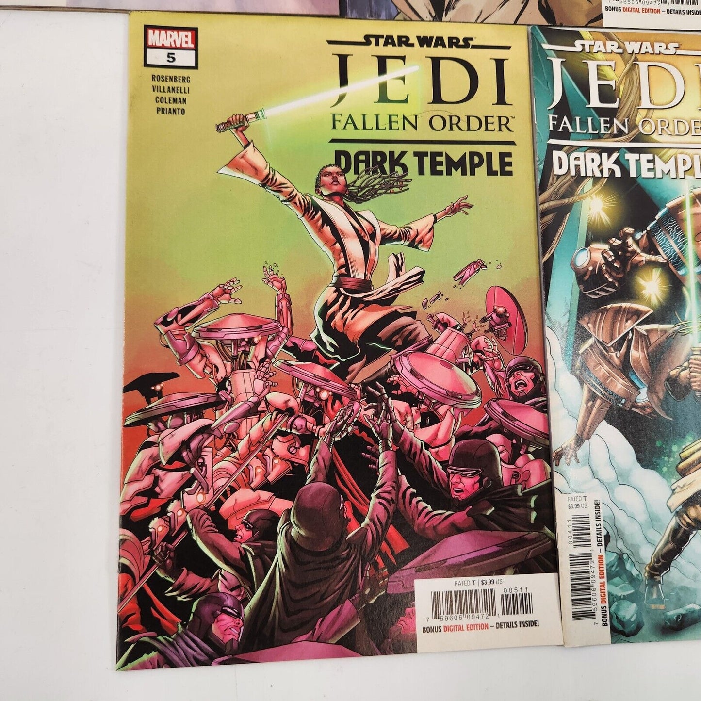 Star Wars Jedi Fallen Order Dark Temple #1-5 Comic Book Lot 2019 Marvel