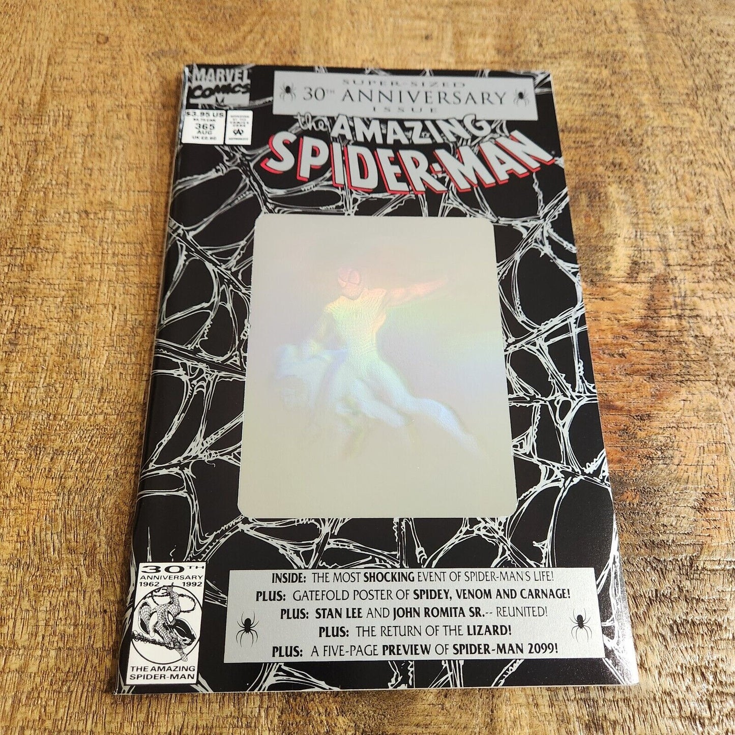 Amazing Spider-Man #365 30th Anniversary Holo Cover Marvel Comic Book NM 9.4