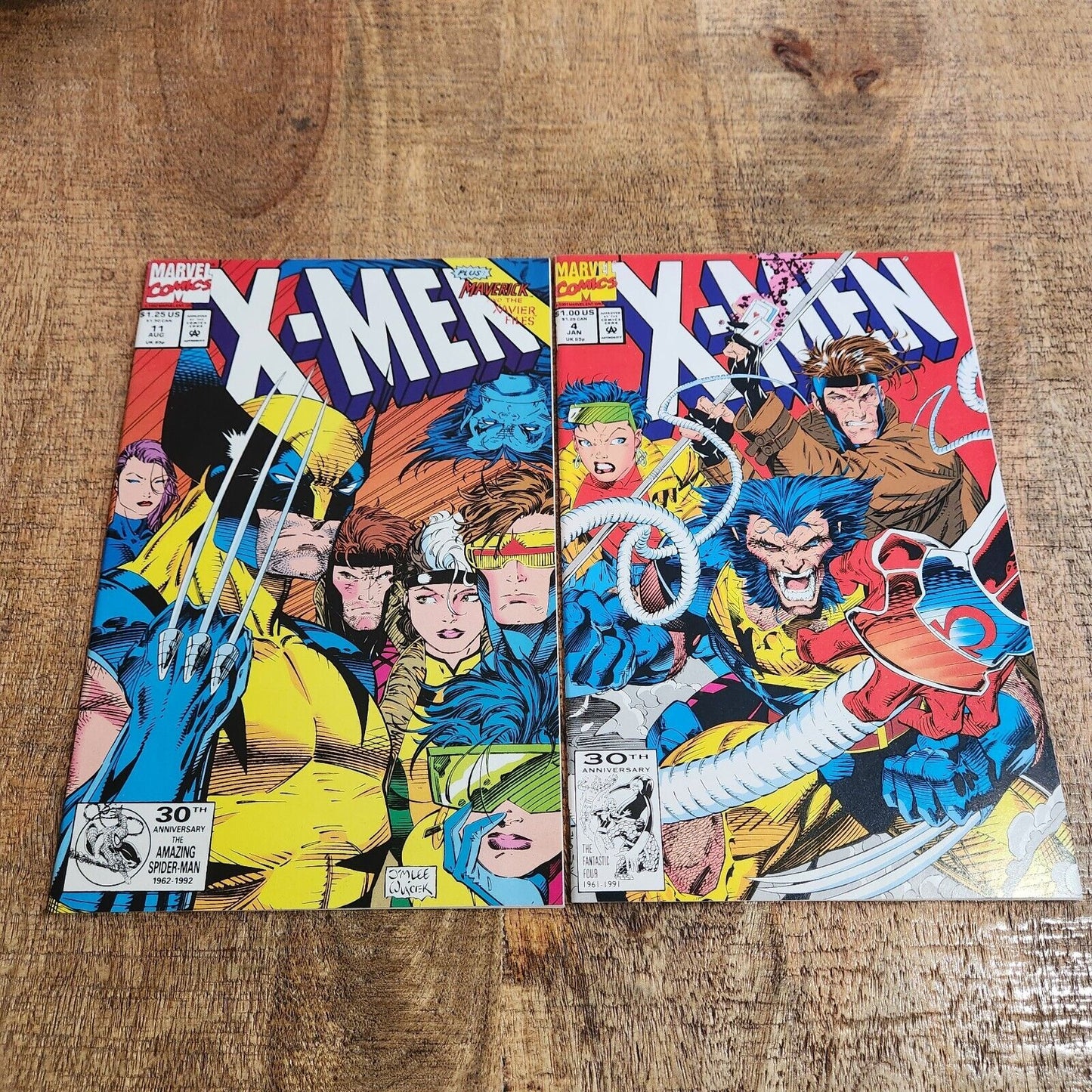 X-Men #4 #11 Marvel Comic Book Lot of 2 NM 9.4 Wolverine Gambit Jubilee