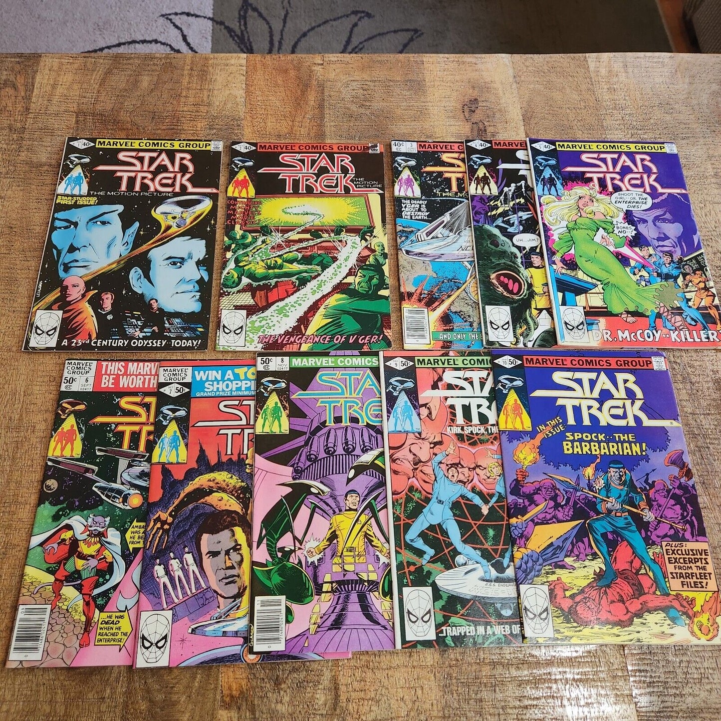 Star Trek #1-10 Motion Picture Marvel Comic Book Lot Kirk Spock VF/NM 9.0