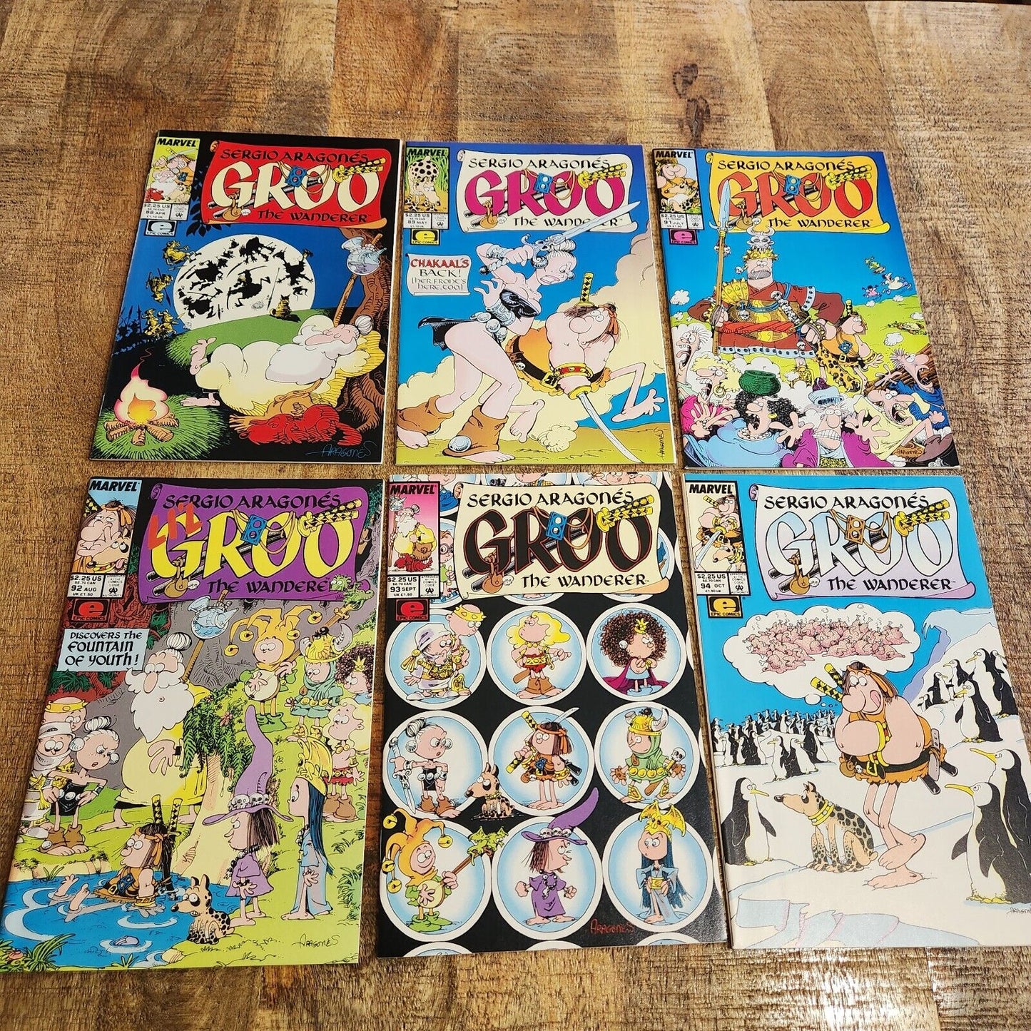 Groo the Wanderer #88 89 91 92 93 94 Marvel Comic Book Lot of 6 NM- 9.2