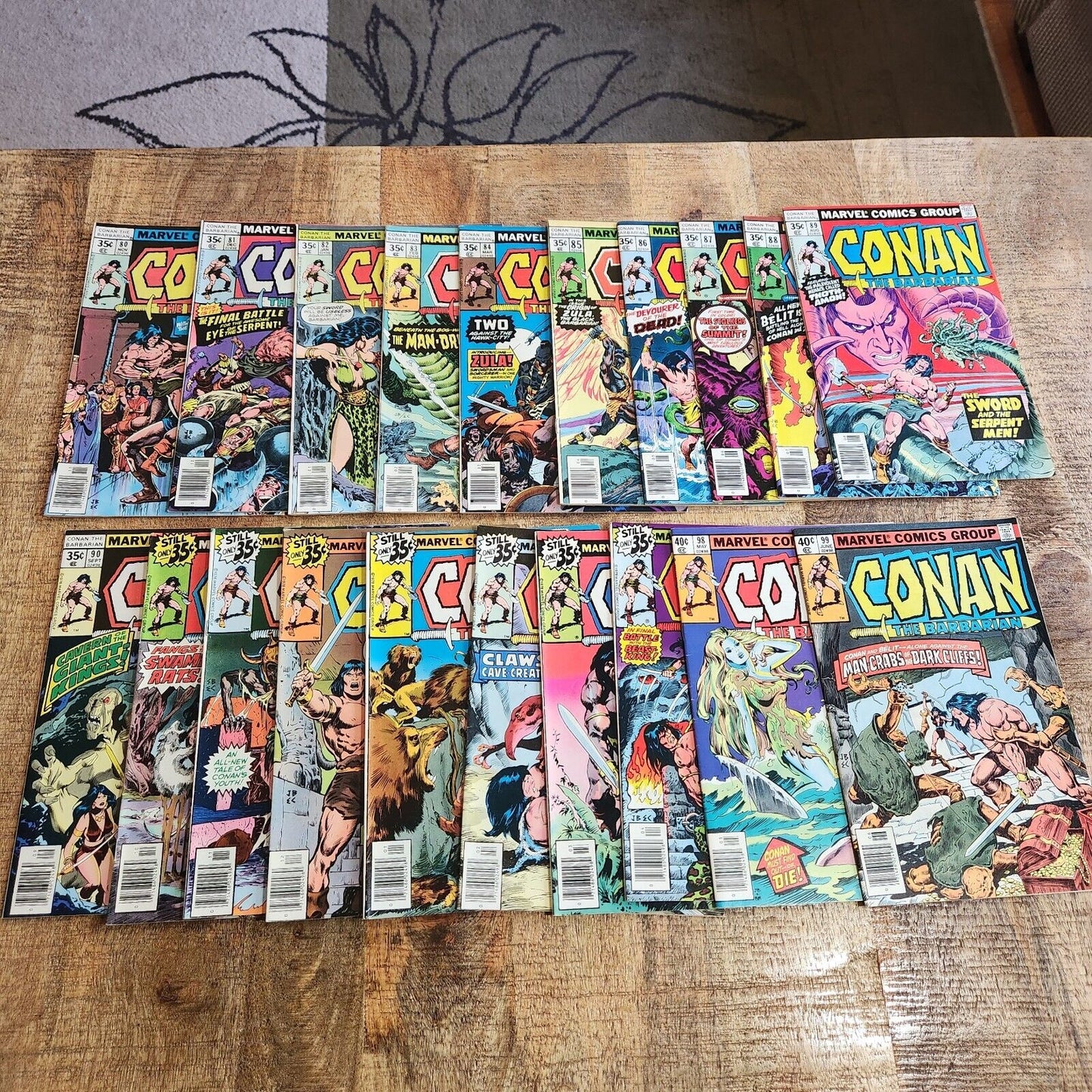 Conan the Barbarian #80-99 Marvel Comic Book Lot of 20 VF+ 8.5