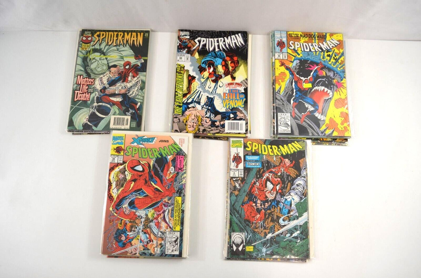 Spider-Man #1-71 Incomplete Run Marvel Comics 1990-96 Lot of 40 Comic Books VF