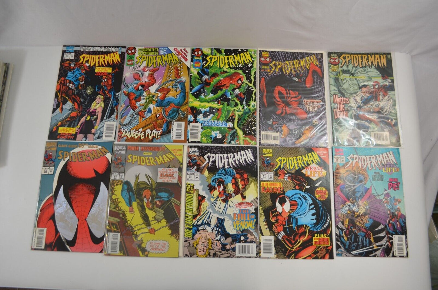 Spider-Man #1-71 Incomplete Run Marvel Comics 1990-96 Lot of 40 Comic Books VF