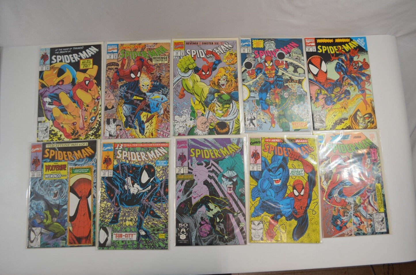 Spider-Man #1-71 Incomplete Run Marvel Comics 1990-96 Lot of 40 Comic Books VF