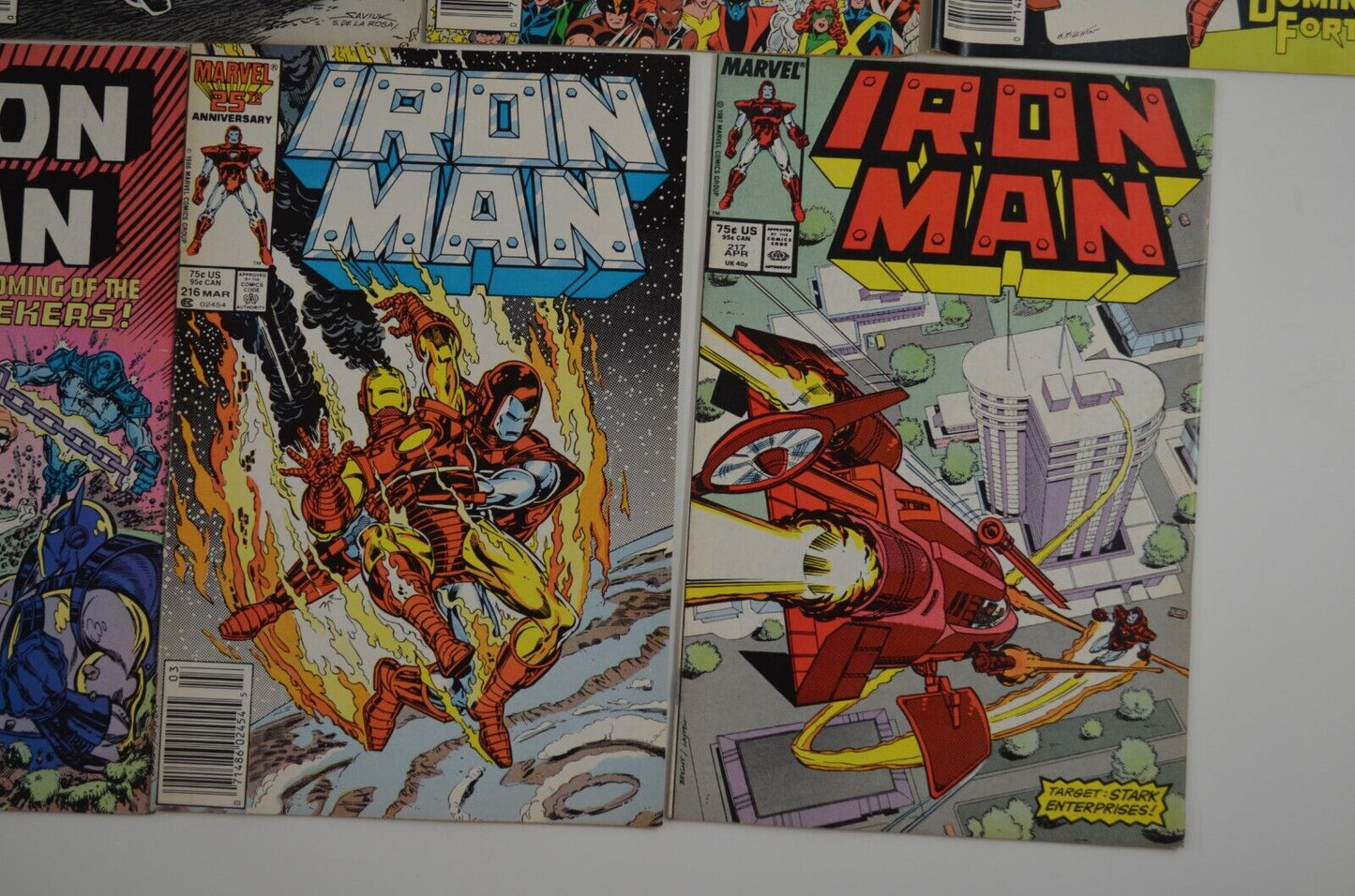 Iron Man #210-214 216 217 (Marvel, 1986-87) Dominic Fortune Lot of 7 Comics VF