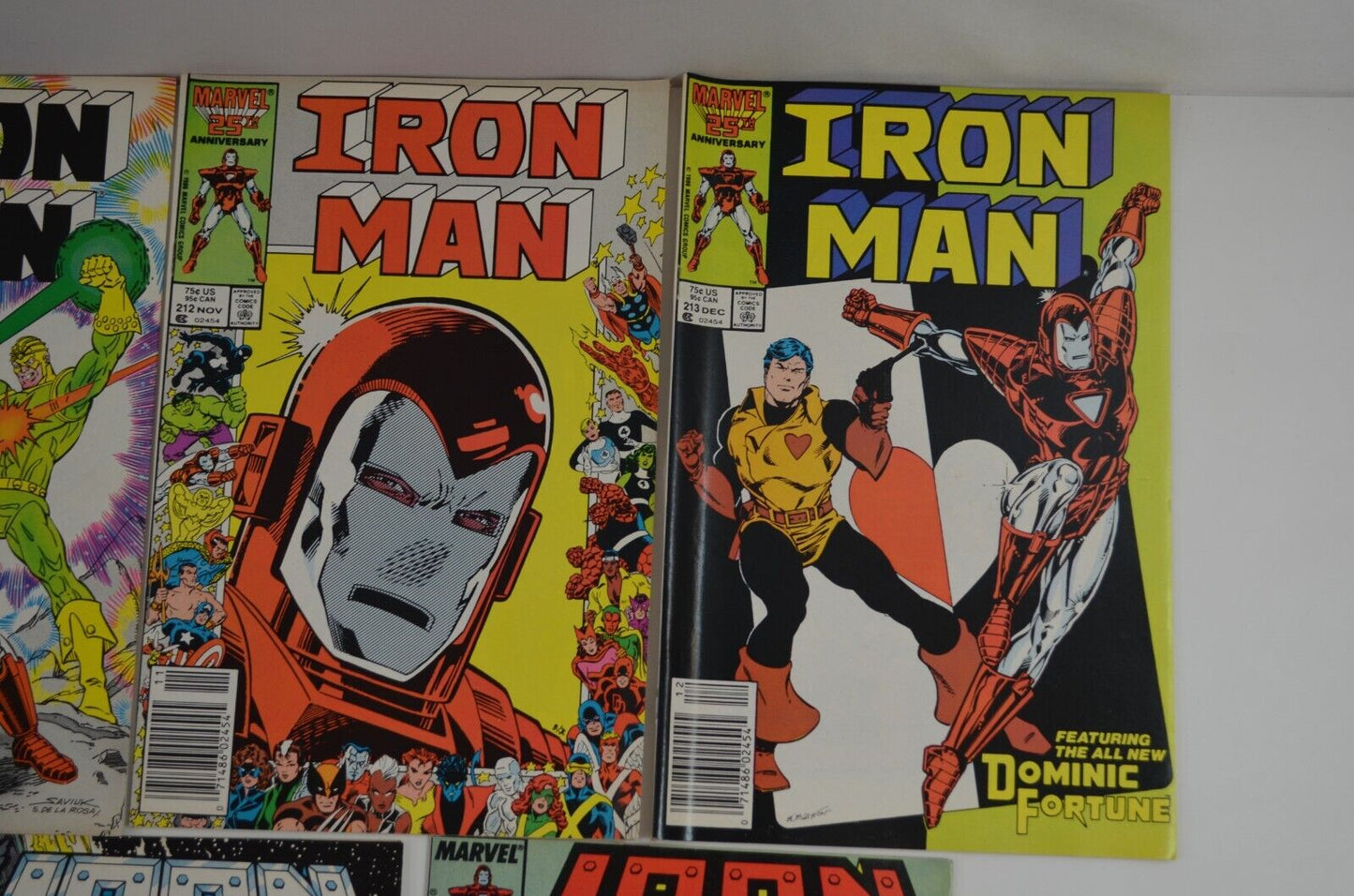 Iron Man #210-214 216 217 (Marvel, 1986-87) Dominic Fortune Lot of 7 Comics VF