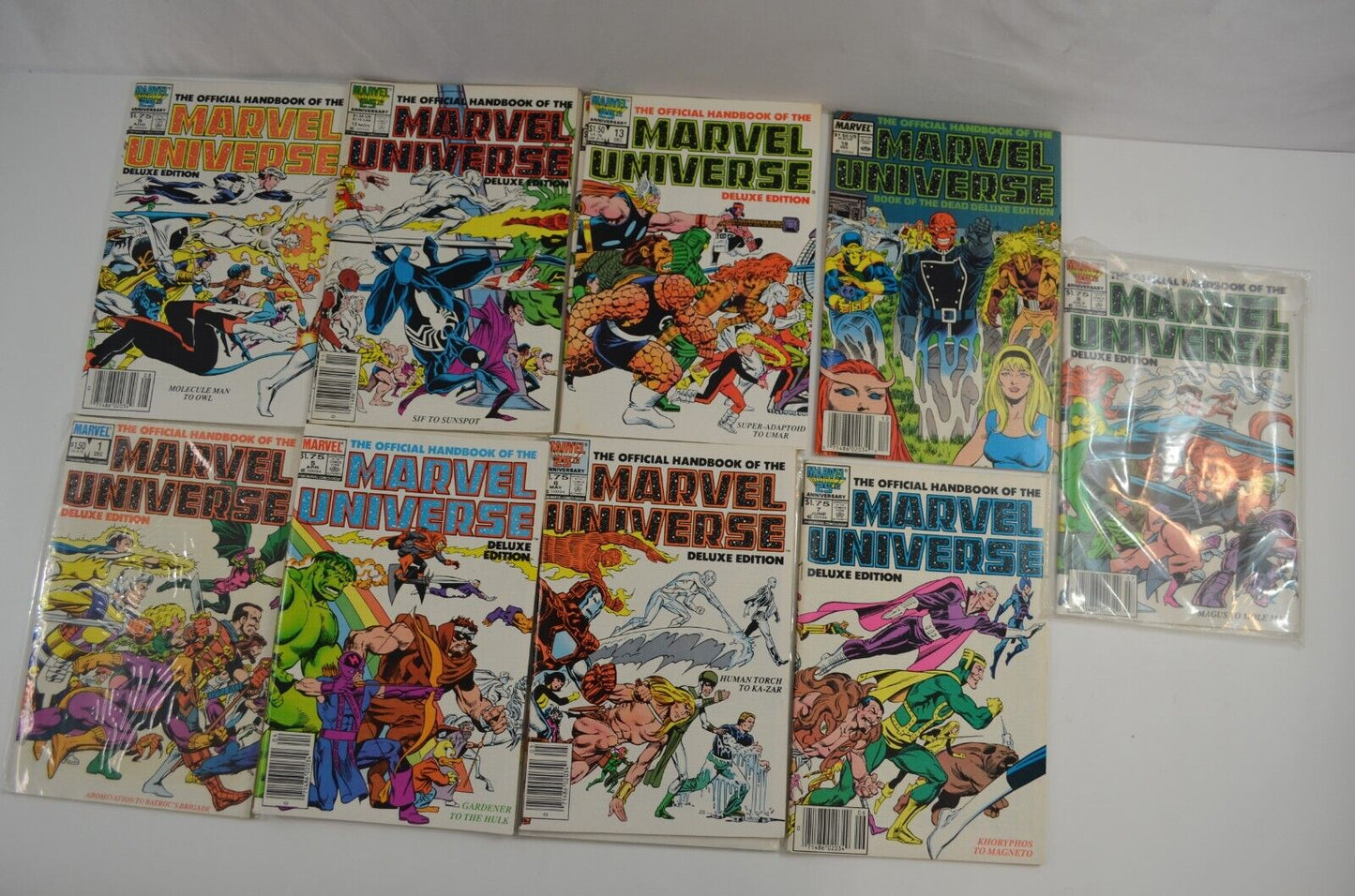 Official Handbook of Marvel Universe Comics 1983 Deluxe Vol. 5 7 TPB Lot CPVs