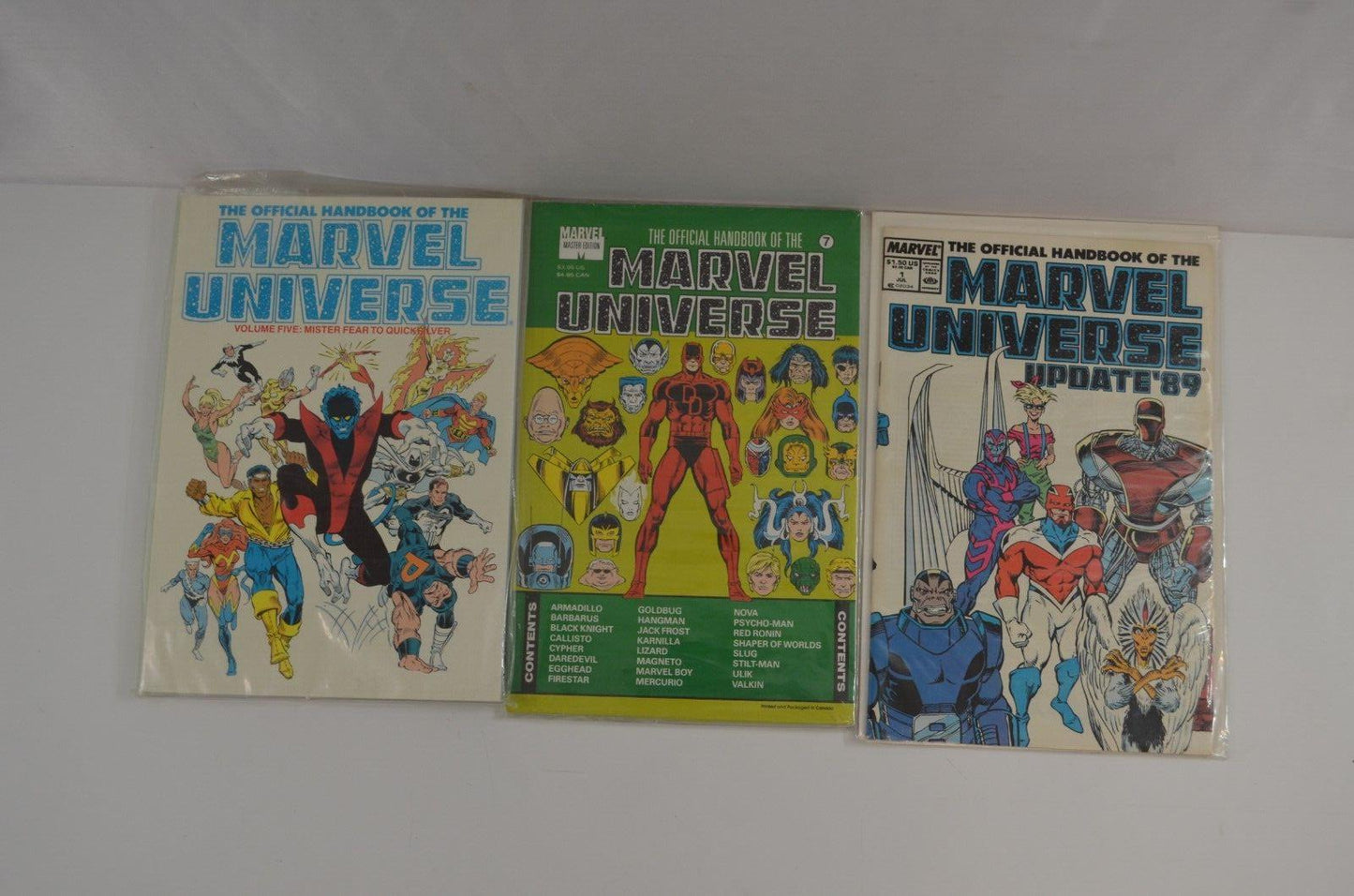 Official Handbook of Marvel Universe Comics 1983 Deluxe Vol. 5 7 TPB Lot CPVs