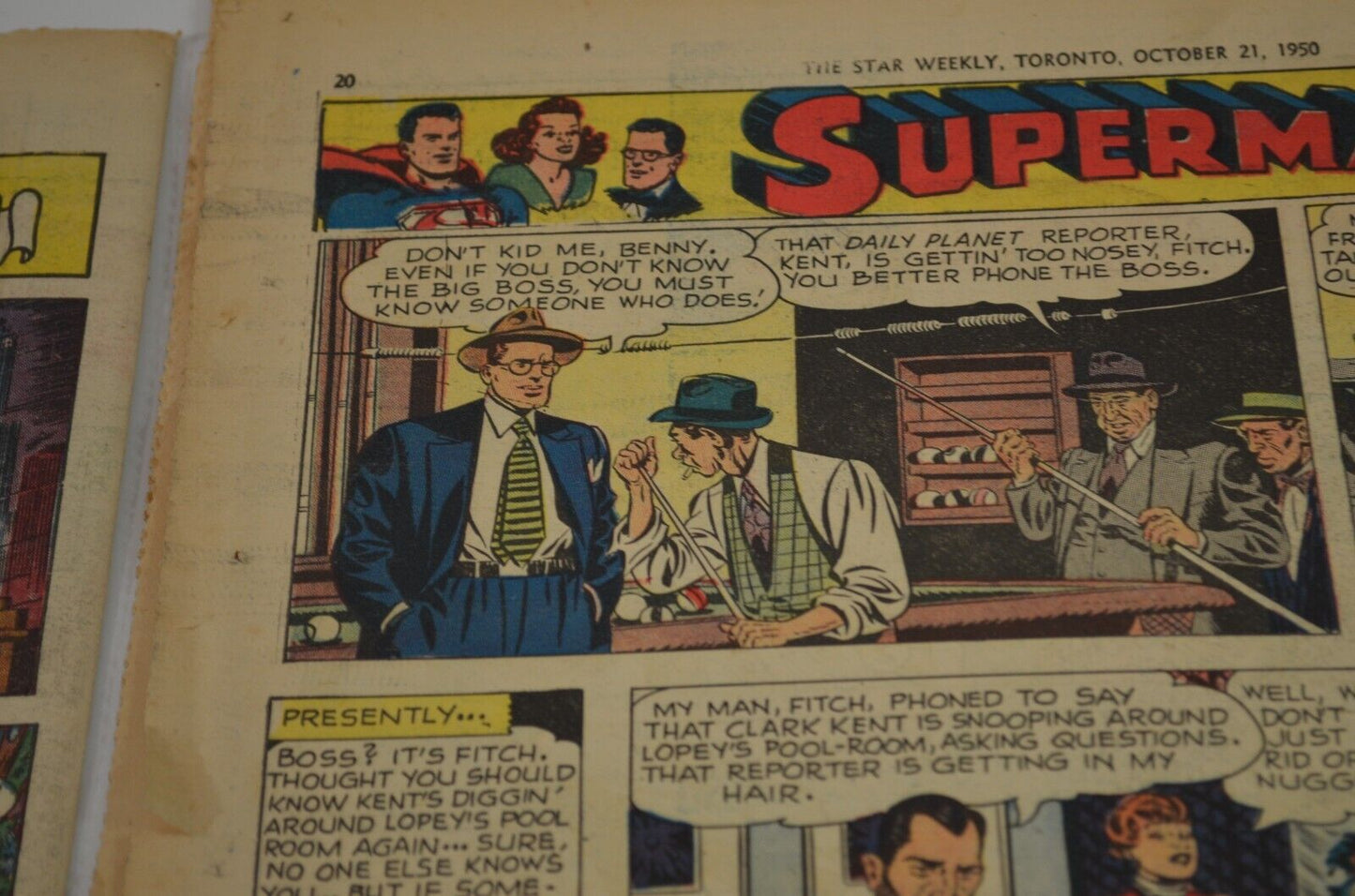 Star Weekly Comic Strips 1950 51 52 Tarzan Superman Canada Toronto Newspaper