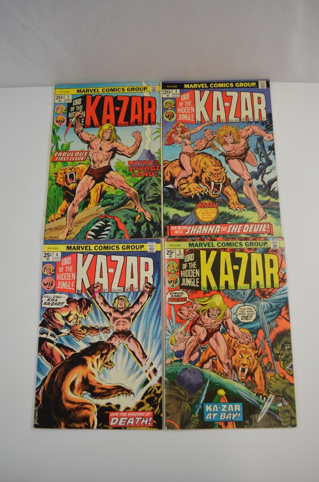 Ka-Zar Savage Lord of Hidden Jungle & Featuring #1 2 3 4 5 + more LOT VG to VF+