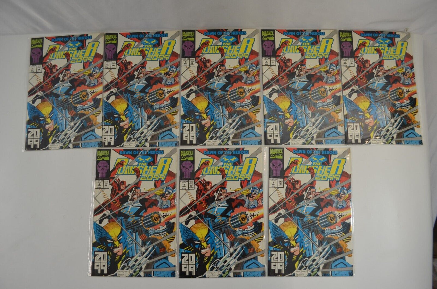 Punisher 2099 #1 2 3 4 5 6 7 8 Multiple Copies Marvel Comic Book LOT Run VF - NM