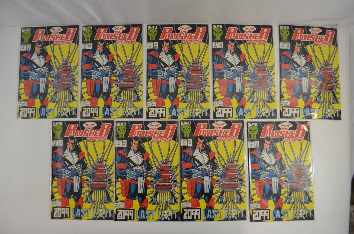Punisher 2099 #1 2 3 4 5 6 7 8 Multiple Copies Marvel Comic Book LOT Run VF - NM