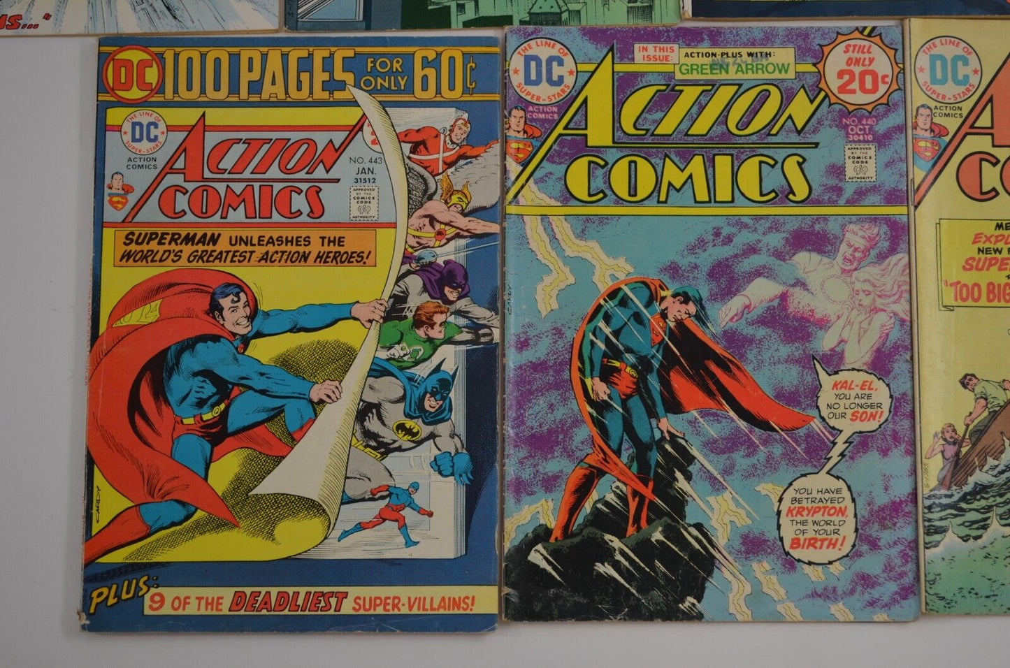 Action Comics #413-417 424 425 428 431-440 443 (DC Comics, 1972-75) Lot of 19