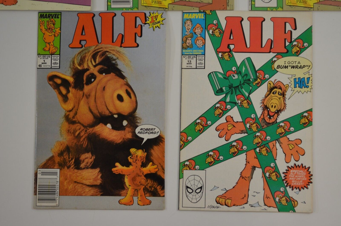 ALF Comic Books 1 2 13 Annual 1 (2 Copies) Marvel Lot 1988 Newsstand VF